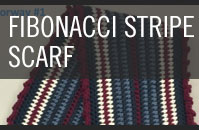 Fibonacci Stripe Scarf Pattern
